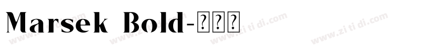 Marsek Bold字体转换
